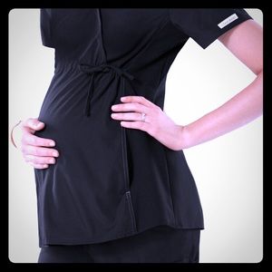 Cherokee Flexibles Maternity Mock-wrap Scrub Top